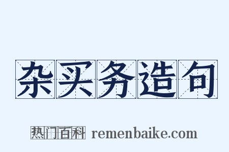 杂买务造句是什么意思的图片